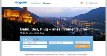 GoEuro Plattform-Übersicht (Foto: Screenshot, archive.org)